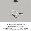 GobekUsa LED Chandelier Light: Modern Aluminum Acrylic Pendant for Dining Room & Restaurant