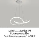 GobekUsa LED Chandelier Light: Modern Aluminum Acrylic Pendant for Dining Room & Restaurant