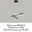 GobekUsa LED Chandelier Light: Modern Aluminum Acrylic Pendant for Dining Room & Restaurant