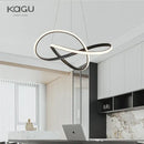 GobekUsa LED Chandelier Light: Modern Aluminum Acrylic Pendant for Dining Room & Restaurant