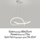 GobekUsa LED Chandelier Light: Modern Aluminum Acrylic Pendant for Dining Room & Restaurant