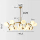 GobekUsa LED Chandelier Lighting for Living Room Bedroom Dining Room Décor