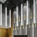 GobekUsa LED Chandelier Lighting for Staircase in Gold/Black/Silver/Coffe - Duplex & Villa Attic Suitable