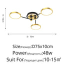 GobekUsa LED Chandelier Lights: Dimmable, Remote Control, Modern Design for Home Lighting