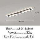 GobekUsa LED Chandelier Lights Remote Dimming Black White Modern Long Living Room Bedroom Hall Lamps