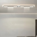 GobekUsa LED Chandelier Lights Remote Dimming Black White Modern Long Living Room Bedroom Hall Lamps