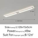GobekUsa LED Chandelier Lights Remote Dimming Black White Modern Long Living Room Bedroom Hall Lamps