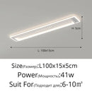 GobekUsa LED Chandelier Lights Remote Dimming Black White Modern Long Living Room Bedroom Hall Lamps