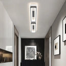 GobekUsa LED Chandelier Lights Remote Dimming Black White Modern Long Living Room Bedroom Hall Lamps