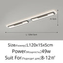 GobekUsa LED Chandelier Lights Remote Dimming Black White Modern Long Living Room Bedroom Hall Lamps