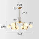 GobekUsa LED Chandelier Pendant Lamp for Living Room Bedroom Dining Room Lighting