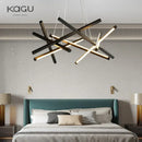 GobekUsa LED Chandelier Remote Control Ceiling Pendant Light for Living Room, Dining Room, Bedroom