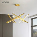 GobekUsa LED Chandelier Remote Control Ceiling Pendant Light for Living Room, Dining Room, Bedroom