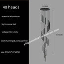 GobekUsa LED Chandelier Stairs Pendant Ceiling Lamp for Hotel Lobby Decor
