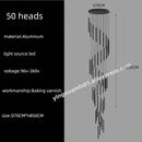 GobekUsa LED Chandelier Stairs Pendant Ceiling Lamp for Hotel Lobby Decor
