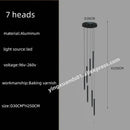 GobekUsa LED Chandelier Stairs Pendant Ceiling Lamp for Hotel Lobby Decor
