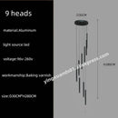 GobekUsa LED Chandelier Stairs Pendant Ceiling Lamp for Hotel Lobby Decor