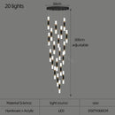 GobekUsa LED Chandelier Stairway Lamp Dining Table Kitchen Lighting Acrylic Chandelier
