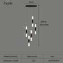 GobekUsa LED Chandelier Stairway Lamp Dining Table Kitchen Lighting Acrylic Chandelier
