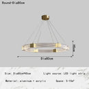 GobekUsa LED Chandelier with Acrylic Lampshade for Living Room Dining Bedroom Lighting