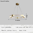 GobekUsa LED Chandelier with Acrylic Lampshade for Living Room Dining Bedroom Lighting
