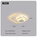 GobekUsa LED Chandelier with Remote for Living Room, Bedroom - Modern White Ceiling Lamp