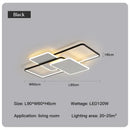 GobekUsa LED Chandelier with Remote for Living Room, Bedroom - Modern White Ceiling Lamp