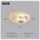 GobekUsa LED Chandelier with Remote for Living Room, Bedroom - Modern White Ceiling Lamp