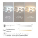 GobekUsa LED Chandelier with Remote for Living Room, Bedroom - Modern White Ceiling Lamp
