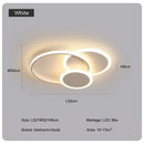 GobekUsa LED Chandelier with Remote for Living Room, Bedroom - Modern White Ceiling Lamp