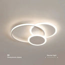 GobekUsa LED Chandelier with Remote for Living Room, Bedroom - Modern White Ceiling Lamp