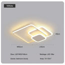 GobekUsa LED Chandelier with Remote for Living Room, Bedroom - Modern White Ceiling Lamp