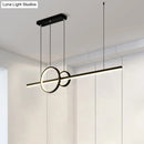 GobekUsa LED Circle and Line Suspension Lamp for Restaurants - Simple and Stylish Metal Light Fixture