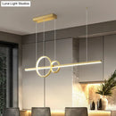 GobekUsa LED Circle and Line Suspension Lamp for Restaurants - Simple and Stylish Metal Light Fixture
