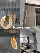 GobekUsa LED Crystal Pendant Light for Bedroom and Bathroom