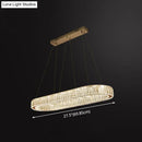 GobekUsa LED Crystal Pendant Light for Restaurant with Stainless Steel Island Design