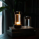 Modern black led crystal table lamp bedroom lantern night light by Decorbites