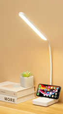 Modern white led foldable desk lamp bedroom touch dimmable light by Decorbites