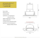 GobekUsa LED Frameless Recessed Downlight for Living Room Bedroom