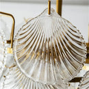 GobekUsa LED Frost Glass Shell Chandelier for Home Decor and Lighting