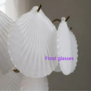GobekUsa LED Frost Glass Shell Chandelier for Home Decor and Lighting