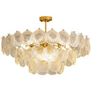 GobekUsa LED Frost Glass Shell Chandelier for Home Decor and Lighting