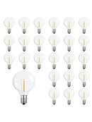 Clear glass led g40 e12 bulbs 25 pack outdoor garden decor by Decorbites
