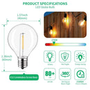 Clear glass led g40 e12 bulbs 25 pack outdoor garden decor by Decorbites