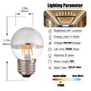 GobekUsa LED G45 Globe Dimmable Silver Bowl Bulb 4W 2700K 6000K