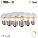 GobekUsa LED G45 Globe Dimmable Silver Bowl Bulb 4W 2700K 6000K