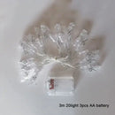 Warm white led garland photo clip string lights for bedroom decor by Decorbites