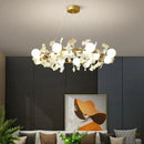 GobekUsa LED Gingko Leaf Branch Ceiling Chandelier Modern Living Room Bedroom Light