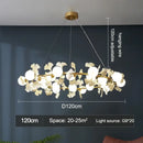 GobekUsa LED Gingko Leaf Branch Ceiling Chandelier Modern Living Room Bedroom Light