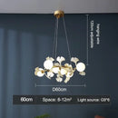 GobekUsa LED Gingko Leaf Branch Ceiling Chandelier Modern Living Room Bedroom Light